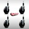 Service Caster 5'' SS Soft Rubber Wheel Swivel 1-1/8'' Expanding Stem Caster Set, 4PK SCC-SSEX20S514-SRS-118-4 - alternate 3